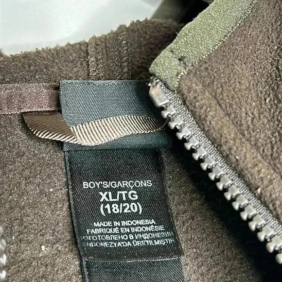 The North Face Boys XL Brown Fleece Full Zip Jacket - Picture 4 of 5